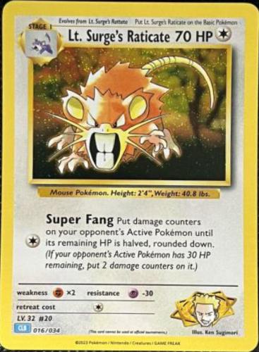 LT. Surge's Raticate